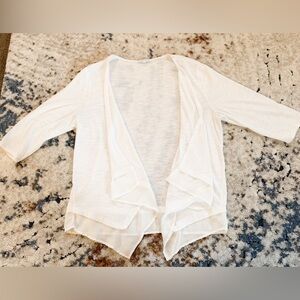 Elegant White Women's Sweater Cardigan XL